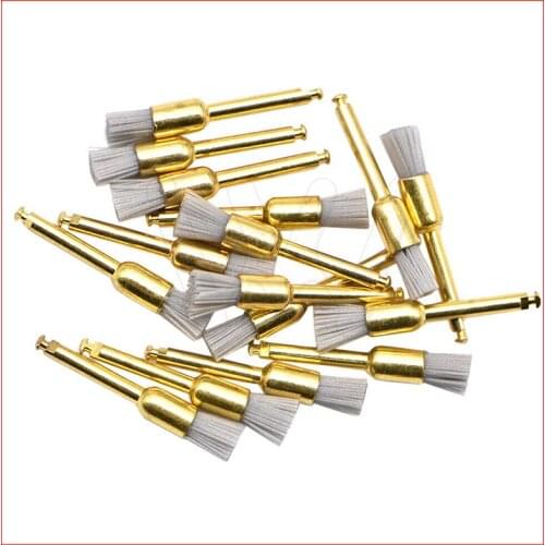 50pcs RA Contra Angle Dental Alumina Small Polishing Polisher Brushes Latch Type