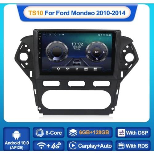 Android 10 6+128G 2 Din Car Radio Multimedia Video Player Auto Stereo for Ford Mondeo 4 Mk4 2010-2014 Built-in Carplay AUTO WIFI