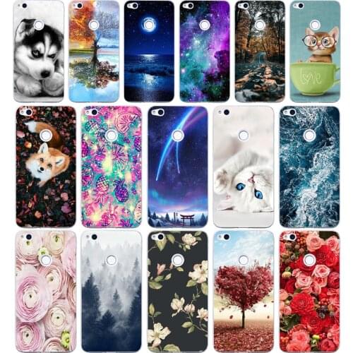B 5.2" inch Huawei P8 Lite 2017 Case Soft Silicone P9 lite 2017 TPU Soft Back Cover Huawei Honor 8 Lite Case