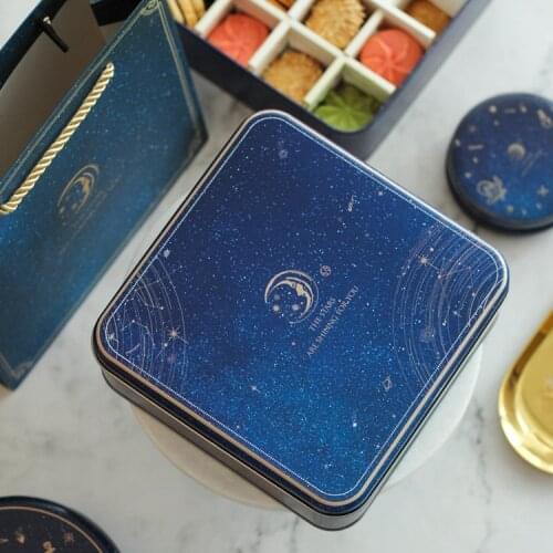 Large Biscuits box square Tinplate iron gift box marble candy box packaging коробка упаковка boite dragees de mariage