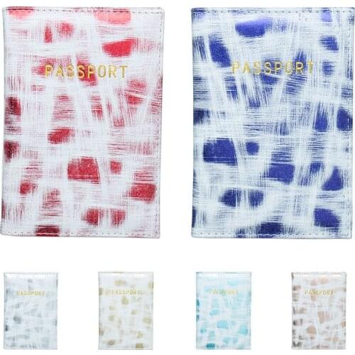 Watercolor Passport Holder Protect Cover Fashion Cover Card Holder Color Printing Organizer Wallet PU Leather Passport Holder