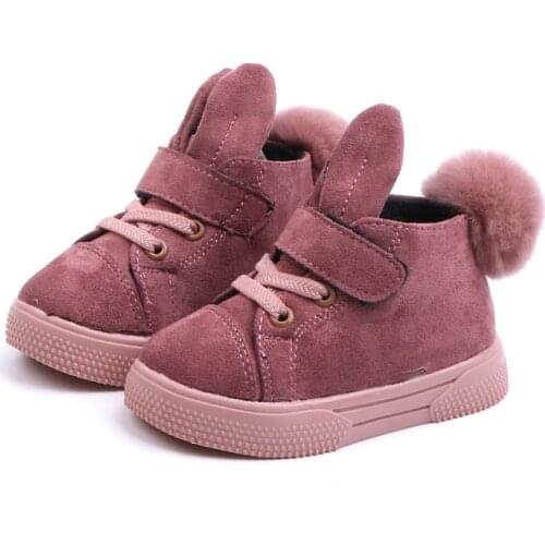 Kids Booties Plush Girls Princess Boots Cartoon Adorable Short Ankle Snow Shoes Childrens Casual Sneakers