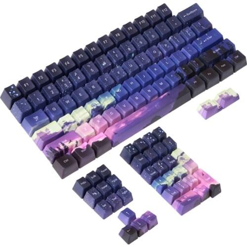 PBT Keycaps OEM Profile Dawn Keycaps For Cherry MX Switches Compatible GH60 GK61 87 104 108 Mechanical Keyboard