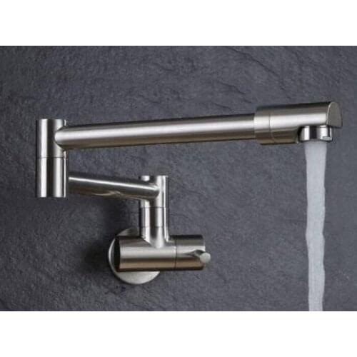 Brushed nickel Copper single cold water tap single cold kitchen faucet single cold faucet rotating SF489