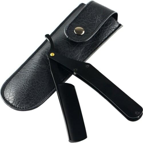 Men Razor Stainless Steel Barber Shaving Shaver Safe Knife For Face Beard Cutting Folded Manual Razor With Bag