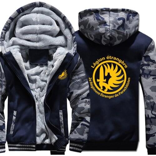 French Foreign Legion Special Forces Hoodies Men Cool Thicken Winter Foreign Legion Sweatshirt Pullover