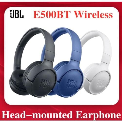 JBL E500BT Headphone Deep Bass Sound Sports Game Bluetooth-Compatible Headset with Mic Noise Canceling Foldable Earphones