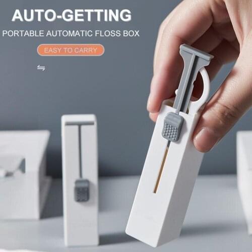 Portable Automatic Toothpicks Holder Dental Floss Flosser Picks Toothpicks Teeth Stick Tooth Cleaning Interdental