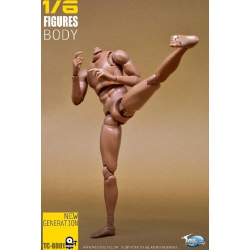 Pre-sale BD01 1/6 Male Body Model with Replaceable Head Connectors Narrow Shoulders Male Narrow For 1/6 Male Head Carving