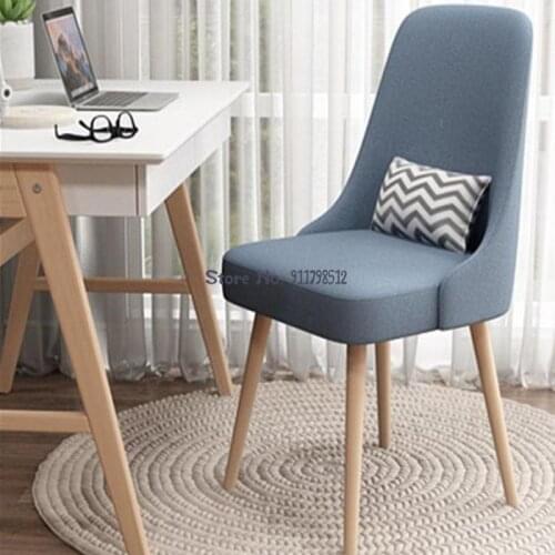 Simple desk chair home back chair study study writing computer chair bedroom makeup chair solid wood dining table and chair