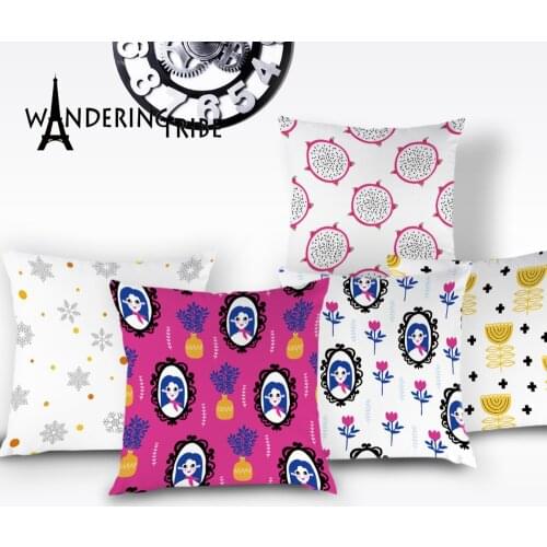 Christmas Cushion Chair Cover Llama Cactus Decor Throw Pillow Case Gifts New Cushions Covers Sofa Seat Decorative Pillows Cases