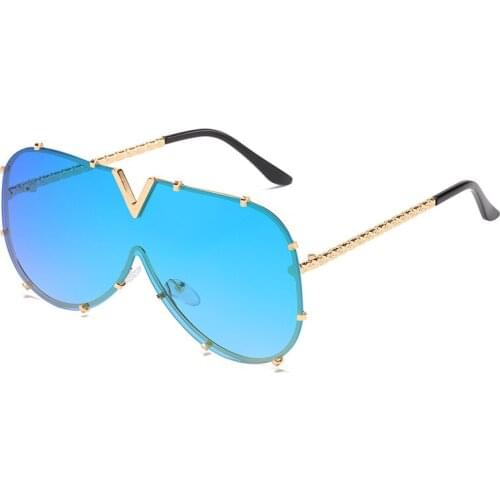2021 New Luxury Brand One Piece Sunglasses For Women Vintage Oversized Paw Sun Glasses Men Uv400