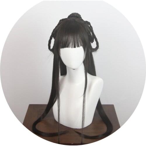 Shaped 2 bang styles ancient princess beauty hair shaped beautiful princess hair whole set vintage hair ancient chinese hair