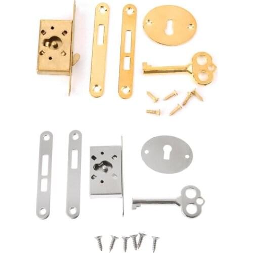 Vintage Drawer Lock With Key Antique Small Box Cabinet Door Locks Furniture Fittings