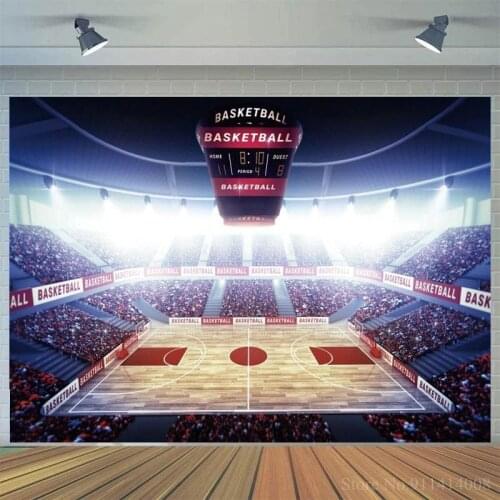 Bright Light Basketball Court Backdrop Sports Theme Birthday Party Decorations Newborn Photography Background for Photo Studio