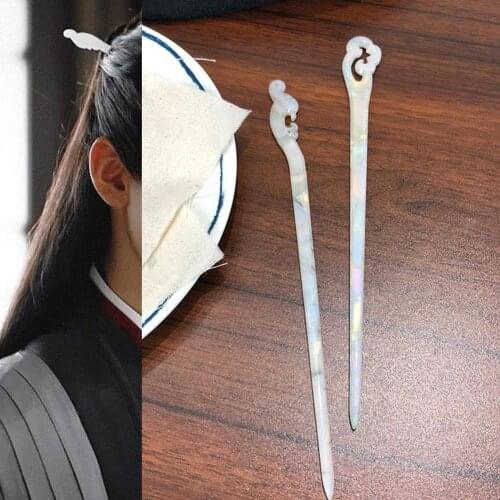 WORD OF HONOR Shan He Ling Cosplay Tian Ya Ke Wen Kexing Zhou Xu White Kanzashi Hairpin Handmade YY Gifts For Girls Hair Stick