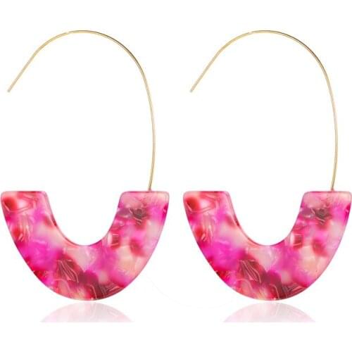 Acrylic Acetate Dangel Earrings Women Earring Bohemian Big leopard Pendant Statement Fashion U luxury Jewelry Accessories E3169