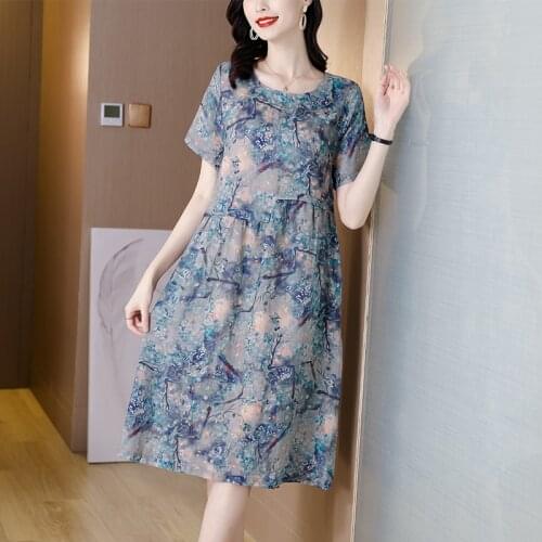 2021 Casual Elegant Cotton Linen Print Beach Midi Dress Summer Vintage Loose Ramie Floral Sundress Women Bodycon Party Vestidos