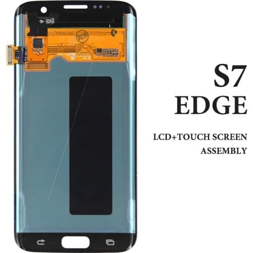 1PCS LCD For Samsung S7 edge G935 for SM-G935 G935F G935A Display without frame assembly compatible For Samsung S7 edge LCD