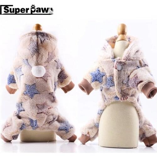Winter Warm Dog Clothes Super Soft Warm Hoodie Cute Pet Papillon Coat Jacket For Small Dogs Chihuahua Yorkie GGC20