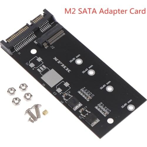 1set Black M.2 NVME SSD Convert Adapter Card NVME/AHCI SSD Upgraded Kit for SATA revision I/II/III (1.5/3.0/6.0 Gbps)