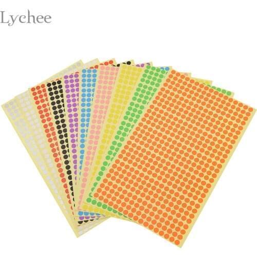 1Sheet Round Spot Coloured Label Stickers DIY Handmade Paper Craft Scrapbooking Decoration