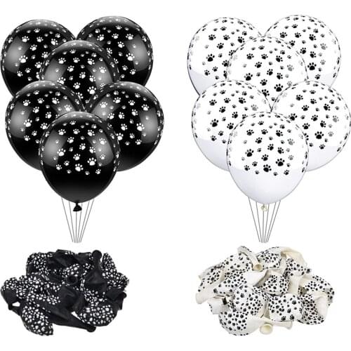10pcs Puppy Dog Paw Print Balloons 12 Inch Latex Balloons Party Decorative Balloons for Birthday Baby Shower