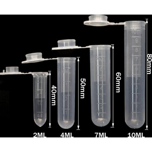 10 Pieces of Laboratory Supplies Sample Transparent Micro Plastic Centrifuge Tube Test Tube Snap Laboratory Container Lid