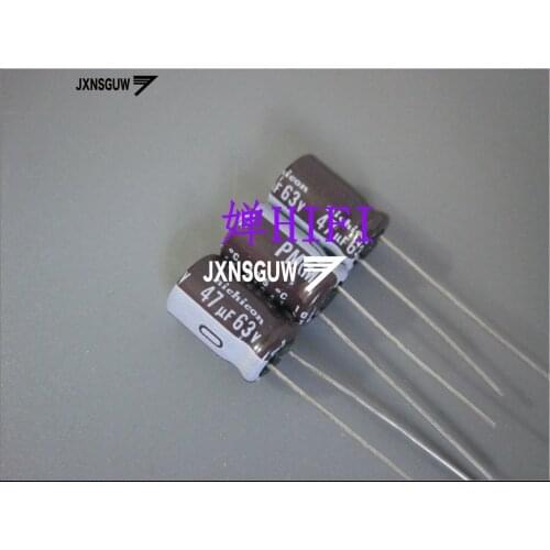 20PCS NICHICON PM 63V47UF 8X11.5MM 47UF 63V original audio Aluminum electrolytic capacitor 105 degrees 47uF/63V
