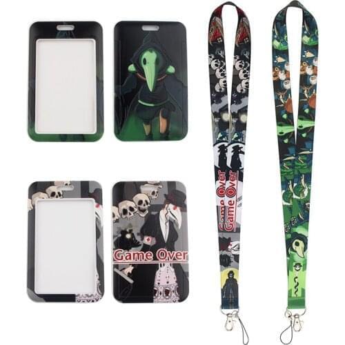 24pcs/lot MD399 DMLSKY Cartoon Funny Hard Staff Identification Name Badge ID Card Access Exhibition Card With Lanyards