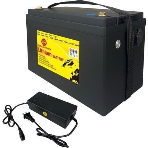 36V 40 60 80 100 120Ah LiFePO4 Storage Battery Built-in BMS Lithium Power Batteries 3000 Cycles For RV Campers Golf Cart Off