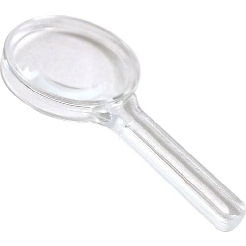 5pcs 35MM Jewelry Magnifying Reading Glass 10x Magnification Handheld Magnifier Acrylic Loupe Transparent Antique Appraisal