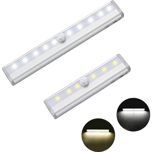 6/10 LEDs PIR Motion Sensor Light Wireless Infrared Night Light LED Under Cabinet For Livingroom Bedroom Corridor Kitchen Lamps