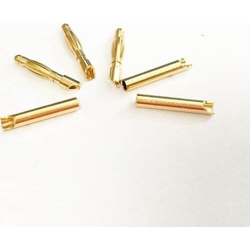 Brand New 10pairs/lot 2.0mm 2mm Banana Gold Bullet Connector DIY RC Battery ESC Motor Plug
