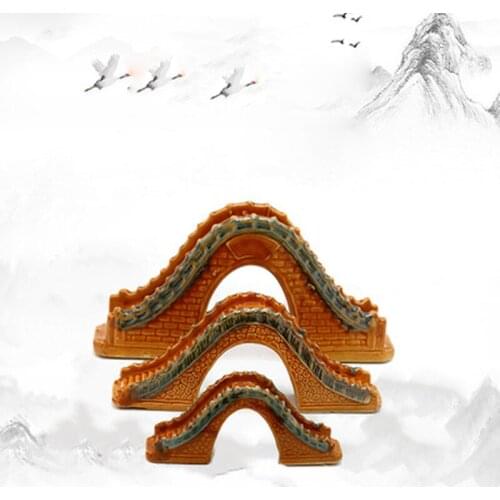 Aquarium Fish Tank Bridge Ceramic Craft Landscape Garden Pot Plant Decorate Decor Ornament