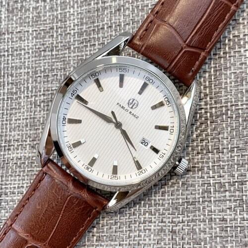 PABLO RAEZ Pu Leather Man Simple Wristwatches Luxury Watch Style Clock Relogies Casual High Quality Fashion Relogio Masculino