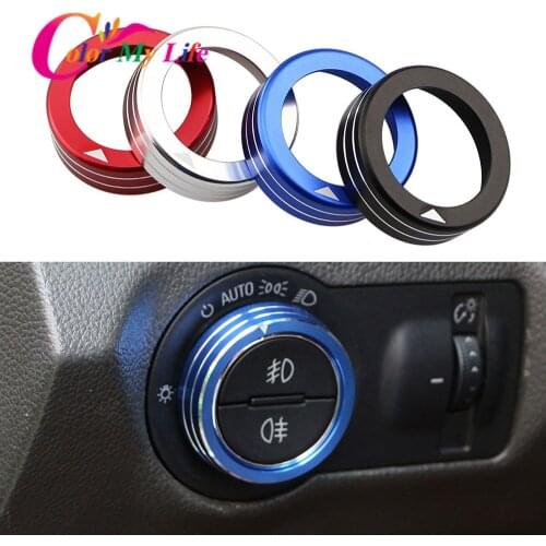 Color My Life Car Headlight Switch Knob Cover Decoration Sticker Trim for Chevrolet Malibu Cruze Trax for Opel Mokka ASTRA J
