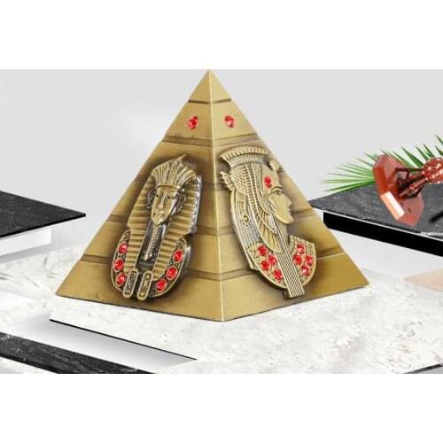 EGYPTIAN PYRAMID RETRO NOSTALGIA ALLOY MODEL DECORATION HOME DECORATIONS CRAFTS