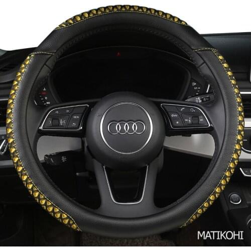 MATIKOHI Carbon Fiber Leather Car Steering Wheel Cover For C1 C3 C4 C5 DS4 DS5 Berlingo B9 Xsara Picasso Jumpy Saxo Spacetourer