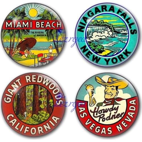 Travel Round photo glass cabochon demo flat back Making findings, American Tourism, States travel. Travel glass cabochon.TR001