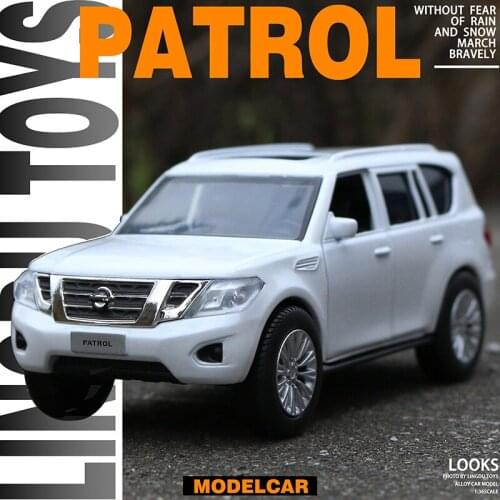 1:36 Alloy Nissa Patrol Y62 Toy Car Model Metal Die-Cast Simulation Pull Back Toy Vehicle For Collectibles Kids Gift