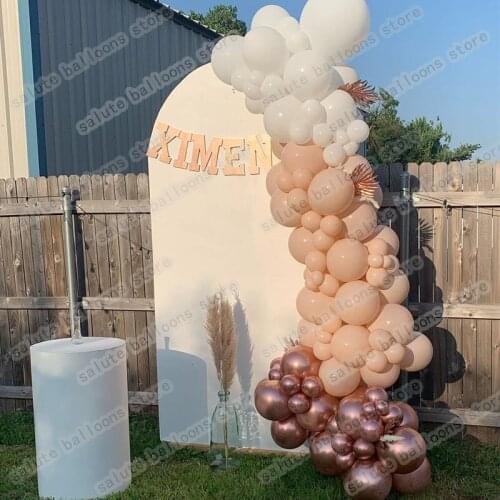 95PCS Rose Go Wedding Party Backdrop Baby Shower Arch Welcome Decoration Birthday Boy Golden Balloon Globos Garland Kits