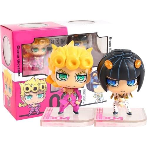 Chimi Mega JoJos Bizarre Adventure Giorno Giovanna & Bruno Bucciarati PVC Figures Toys Set