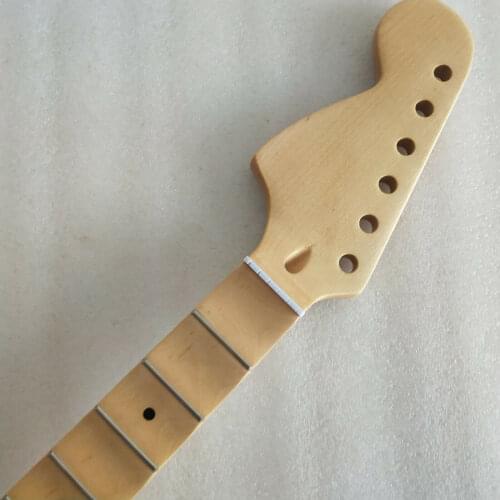 Full scalloped Guitar Neck 22 Fret Maple for ST style gloss reverse headstock
