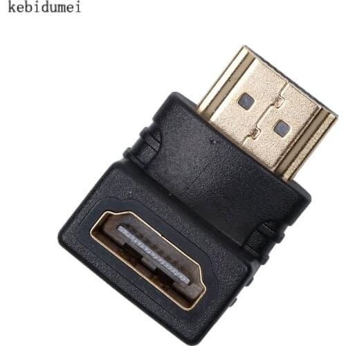 HD 1080P Male to Female Adapter Converter 90 Degrees Angle Turn HDMI-compatible Connector