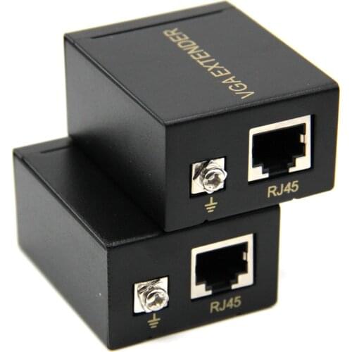 60m VGA Extender 1x1 Splitter RJ45/cat5e/6 ethernet cable Ethernet Adapter Amplifier support monitor projector HDTV