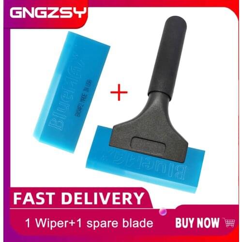 BlueMax Rubber Blade Squeegee Wiper Water Scraper with Spare Blade Screwdriver Car Window Tinting Application Tools B25+B02