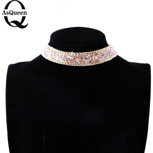 Luxury Fashion Choker Necklace&Pendant Collar Collier Crystal Rhinestone Flowers Maxi Necklace Statement Jewelry
