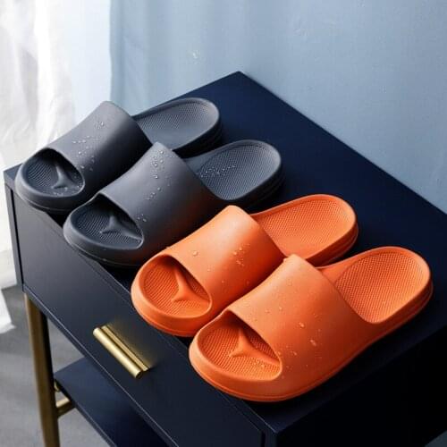 Womens Slippers Thick Non-slip EVA Material Lightweight Mens Slippers Household Indoor Breathable Couple Bathroom Sandals