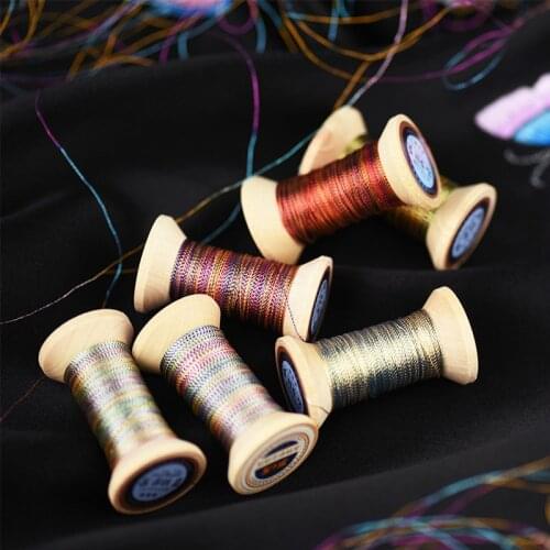 Dazzle colour series of Gold Line/French embroidery thread/embroidery spool/colorful gold embroidery thread/ 50 meters/piece